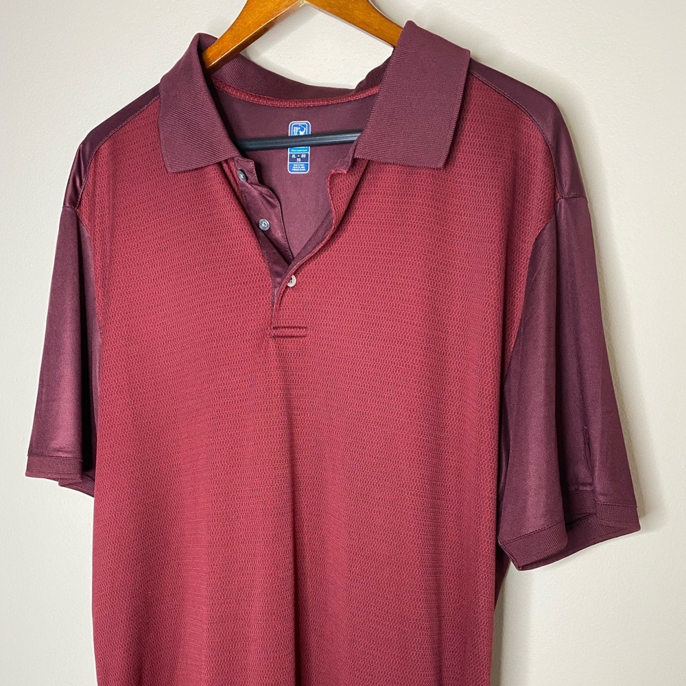 PGA Tour Golf  Men’s Burgundy Polo